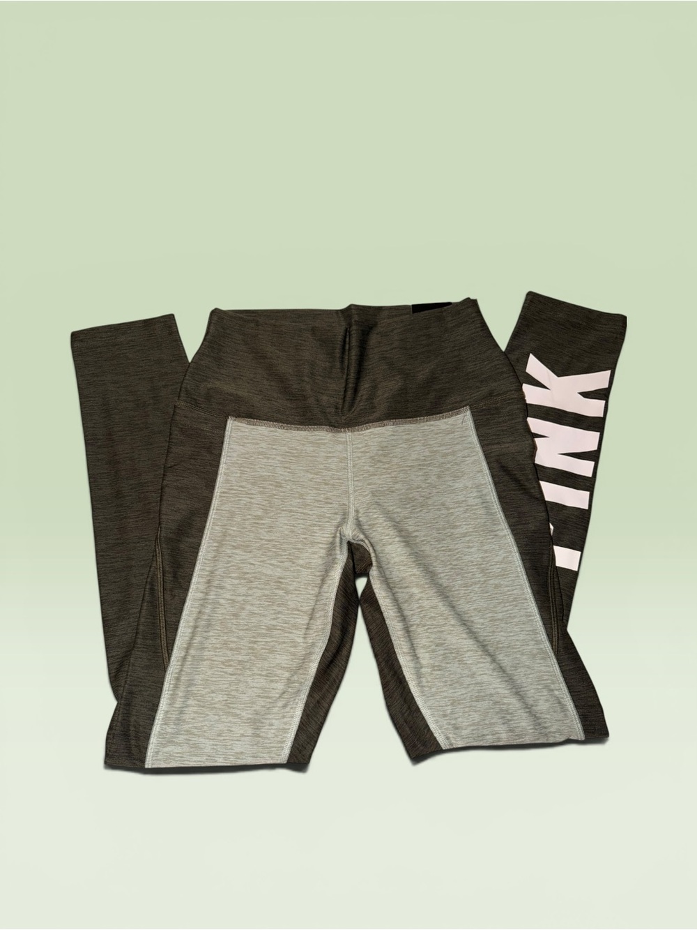 Olive green Two-Tone Leggings